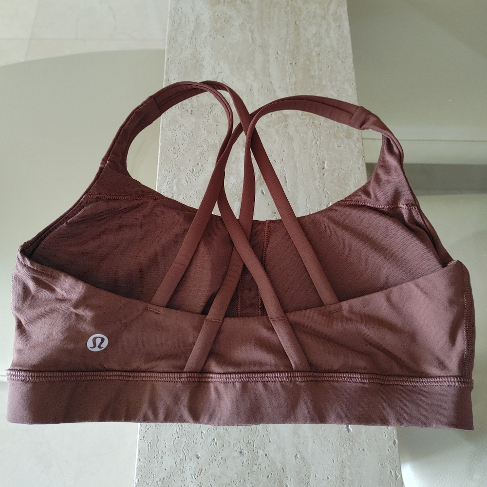 Lululemon Energy Bra - Medium Support, B–D Cups - Java - Size 6 - Picture 5 of 6